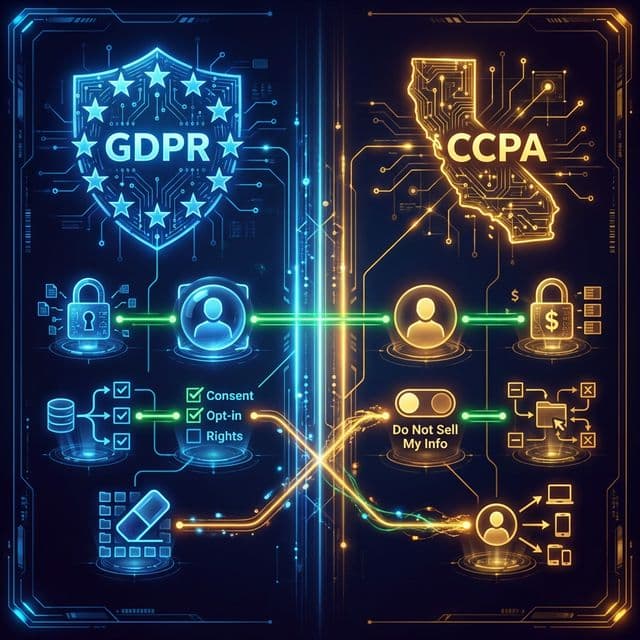 CCPA vs GDPR Cookie Requirements: A Side-by-Side Comparison